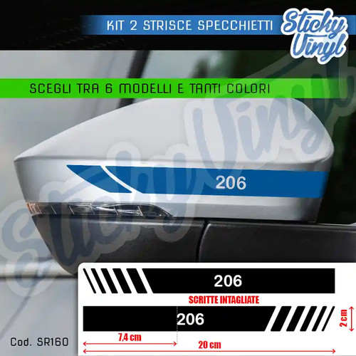 Adesivi strisce specchietti - strisce,